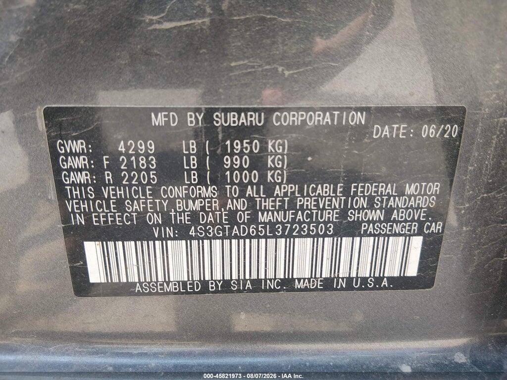 4S3GTAD65L3723503 2020 SUBARU IMPREZA photo no. 9