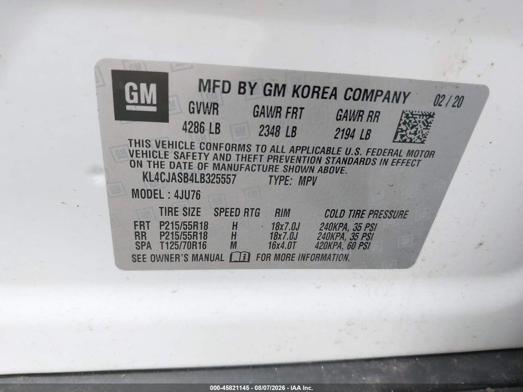 KL4CJASB4LB325557 2020 BUICK ENCORE photo no. 9