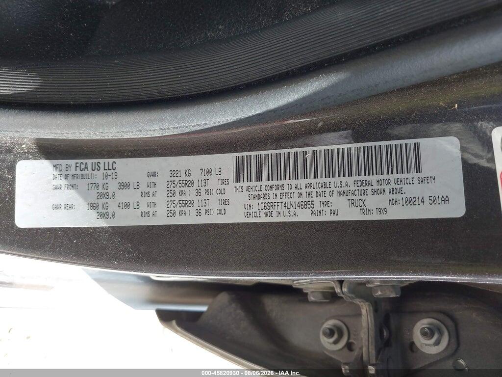 1C6SRFFT4LN146855 2020 RAM 1500 photo no. 9