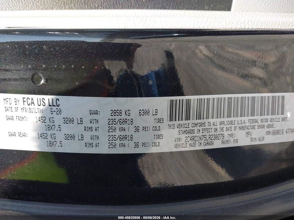 2C4RC1N75LR230279 2020 CHRYSLER PACIFICA HYBRID photo no. 9