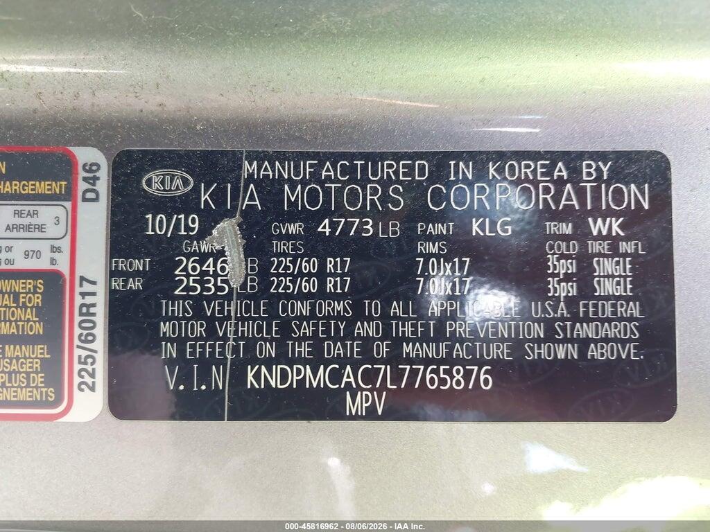 KNDPMCAC7L7765876 2020 KIA SPORTAGE photo no. 9