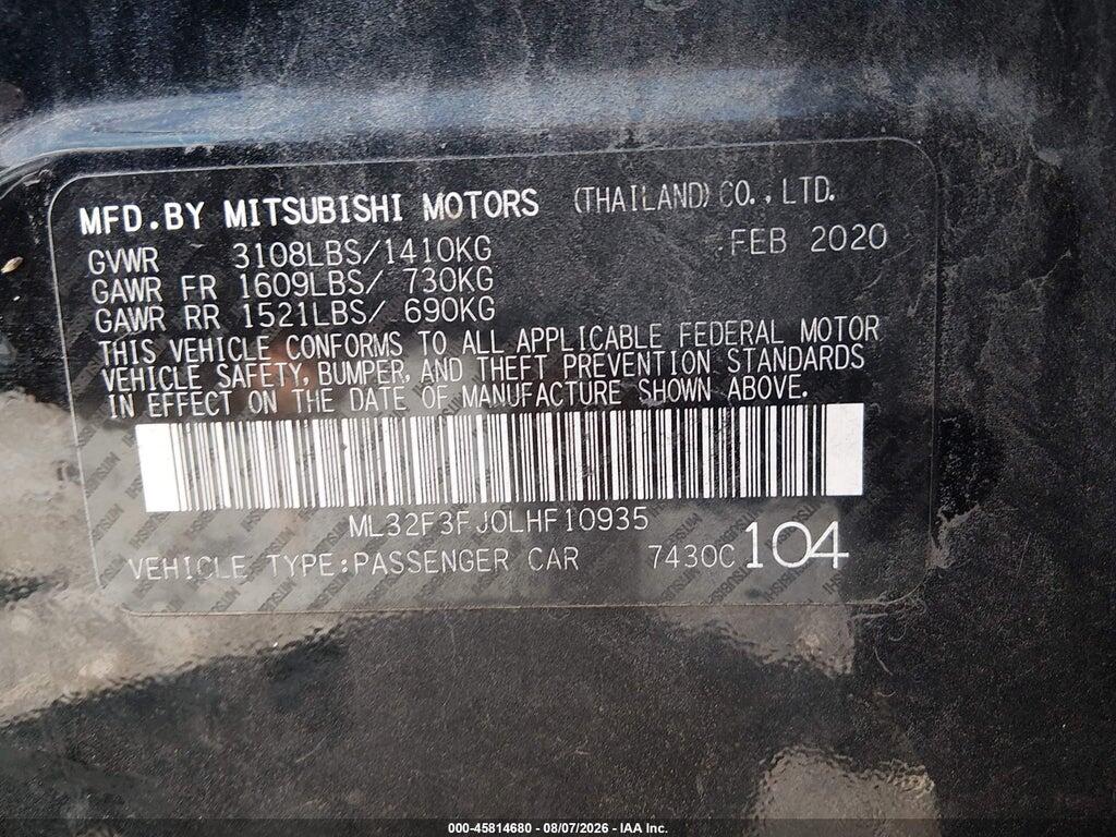 ML32F3FJ0LHF10935 2020 MITSUBISHI MIRAGE G4 photo no. 9