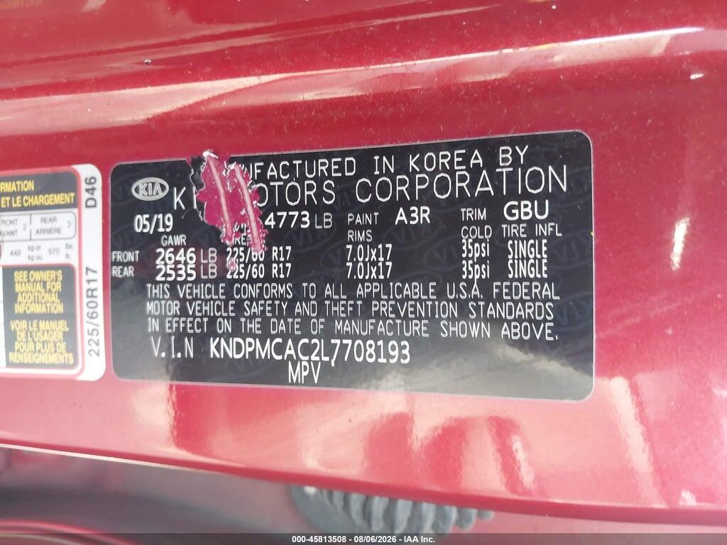 KNDPMCAC2L7708193 2020 KIA SPORTAGE photo no. 9