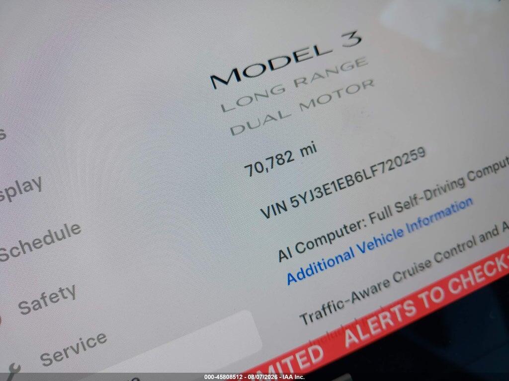 5YJ3E1EB6LF720259 2020 TESLA MODEL 3 photo no. 11