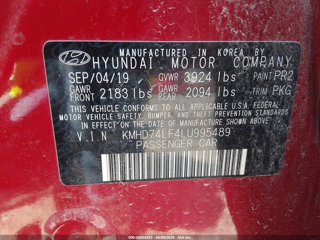 KMHD74LF4LU995489 2020 HYUNDAI ELANTRA photo no. 9