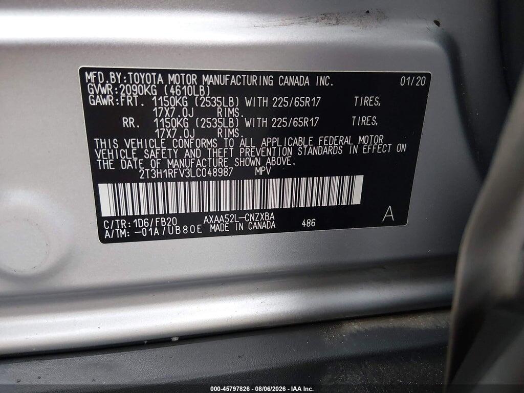 2T3H1RFV3LC048987 2020 TOYOTA RAV4 photo no. 9