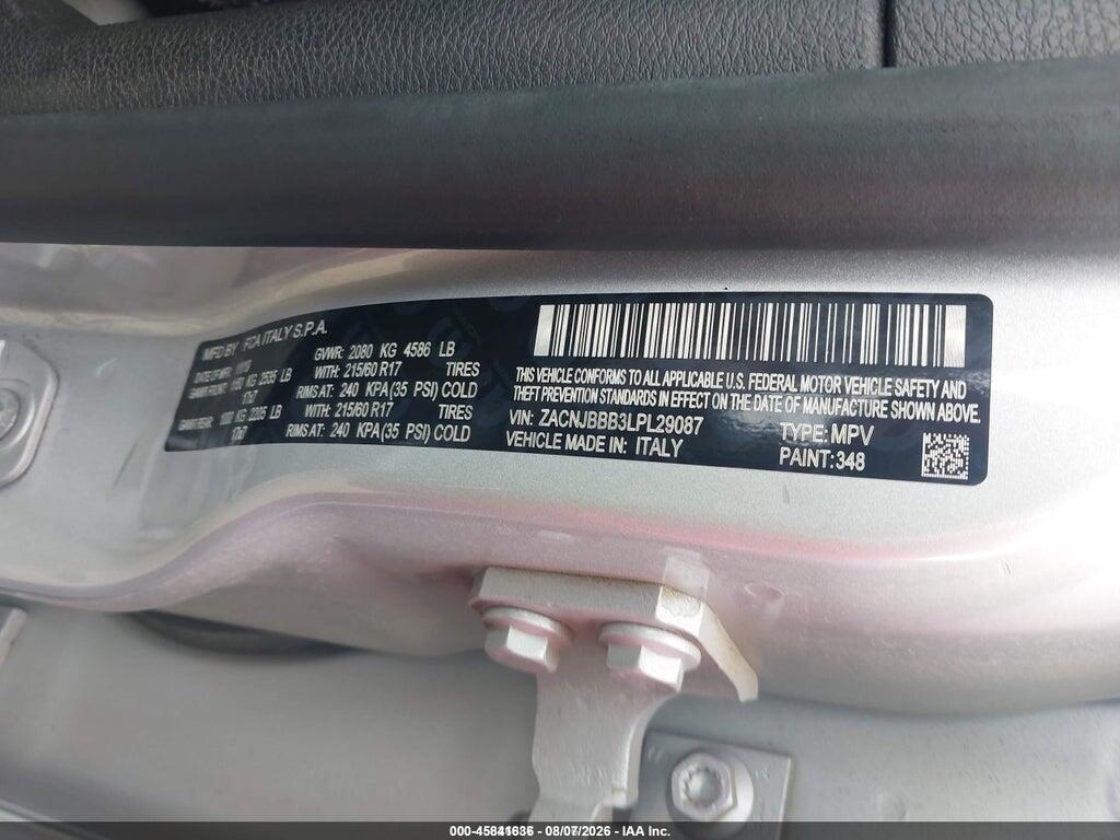 ZACNJBBB3LPL29087 2020 JEEP RENEGADE photo no. 9