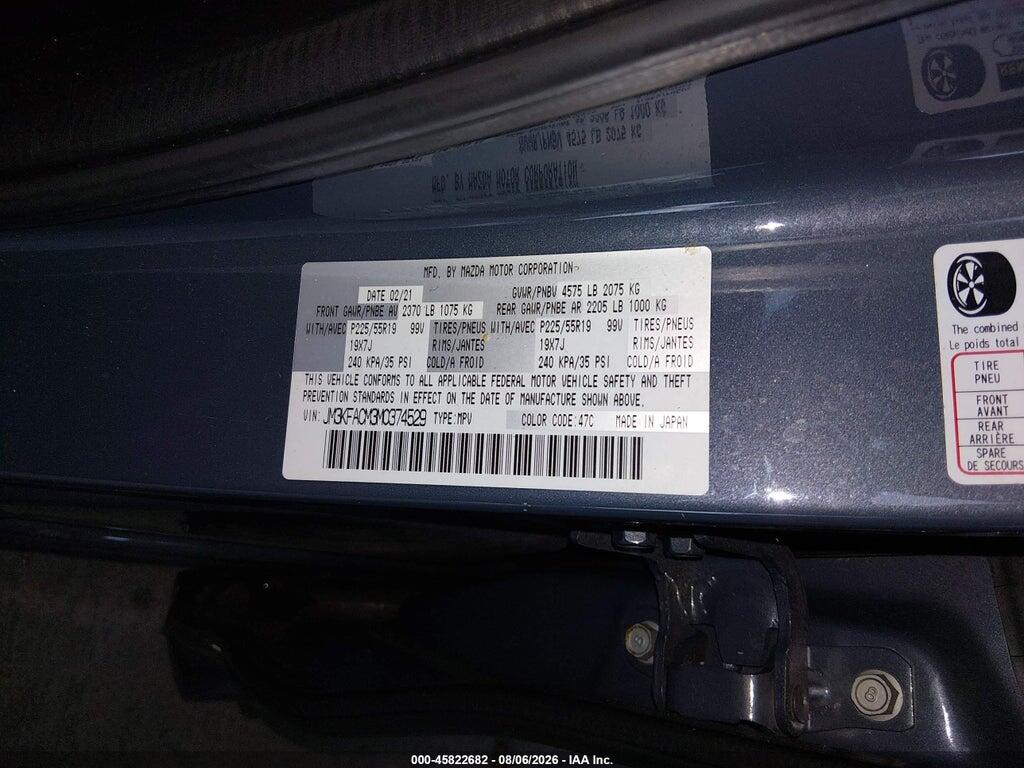 JM3KFACM3M0374529 2021 MAZDA CX-5 photo no. 9