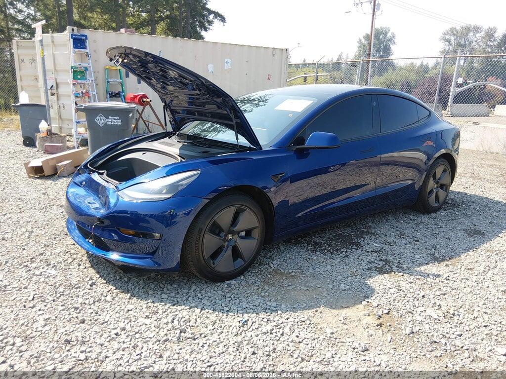 5YJ3E1EB9MF876877 2021 TESLA MODEL 3 photo no. 2