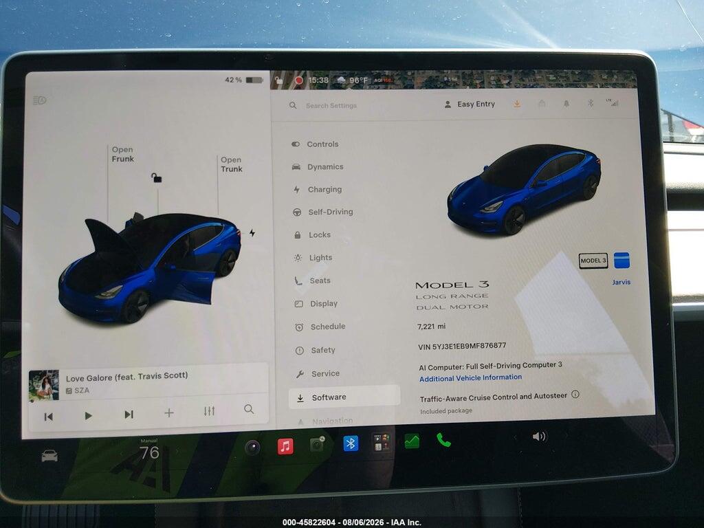5YJ3E1EB9MF876877 2021 TESLA MODEL 3 photo no. 7