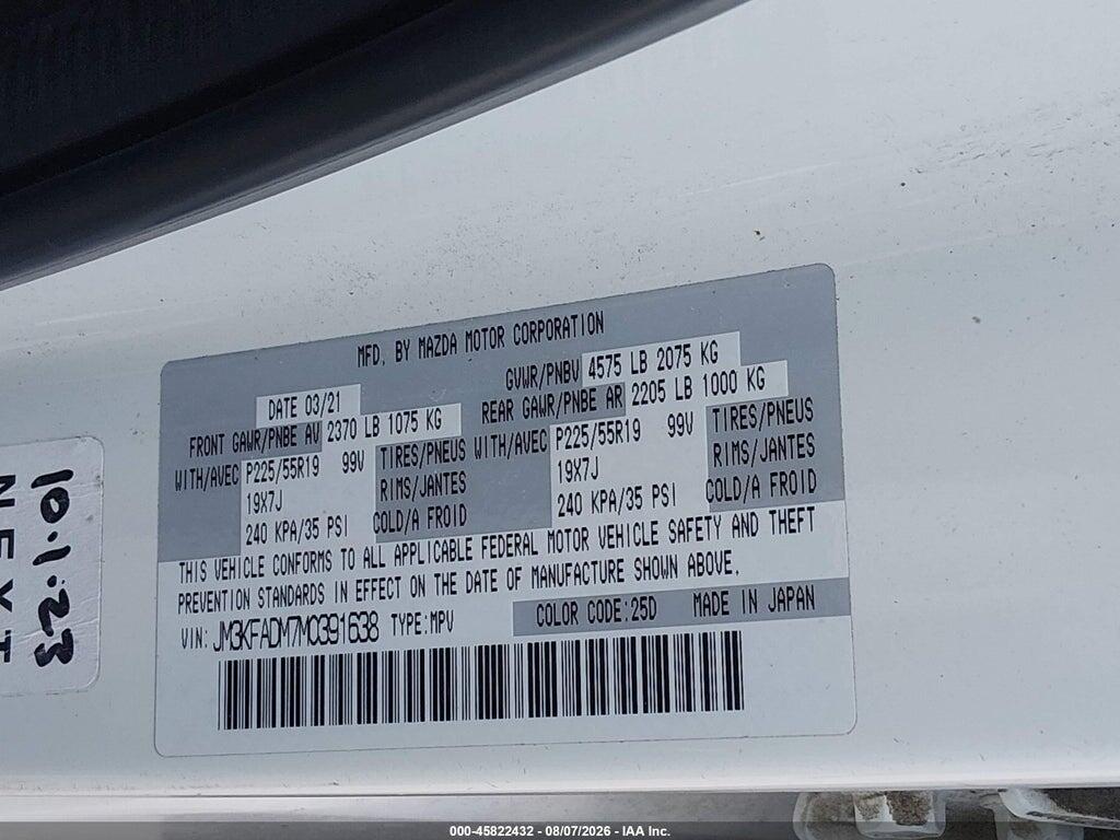 JM3KFADM7M0391638 2021 MAZDA CX-5 photo no. 9