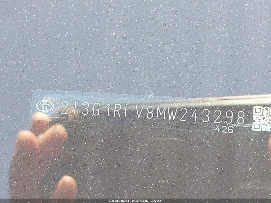 2T3G1RFV8MW243298 2021 TOYOTA RAV4 photo no. 9