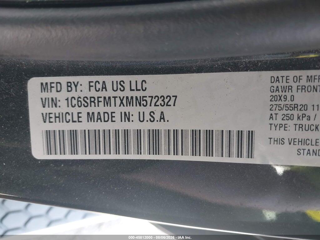 1C6SRFMTXMN572327 2021 RAM 1500 photo no. 9