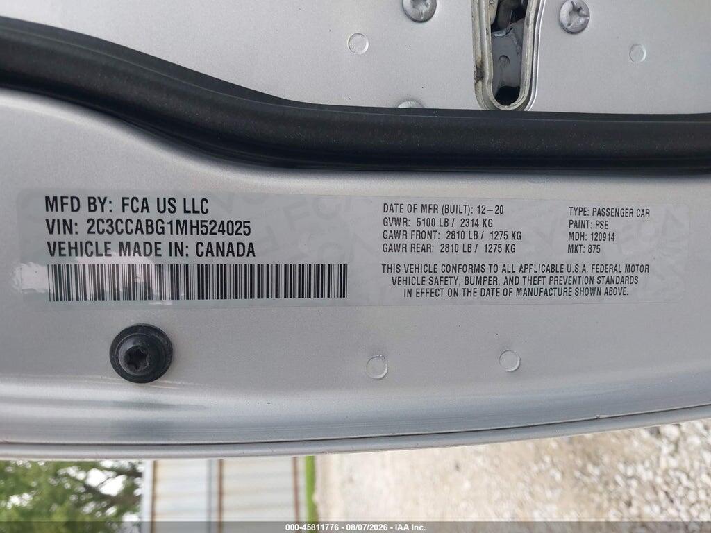 2C3CCABG1MH524025 2021 CHRYSLER 300 photo no. 9