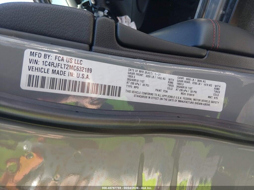 1C4RJFLT2MC632189 2021 JEEP GRAND CHEROKEE photo no. 9