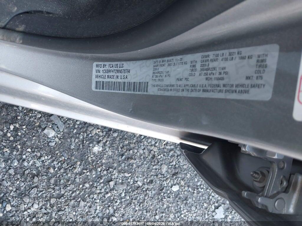 1C6SRFHT2MN578794 2021 RAM 1500 photo no. 9