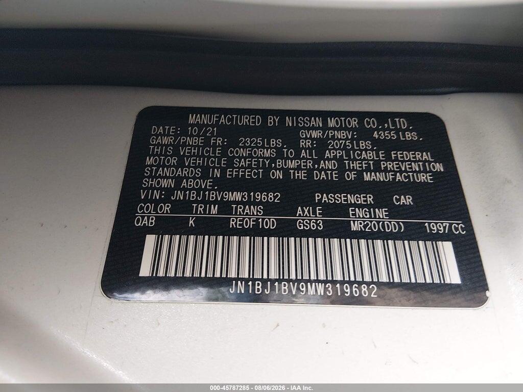 JN1BJ1BV9MW319682 2021 NISSAN ROGUE SPORT photo no. 9