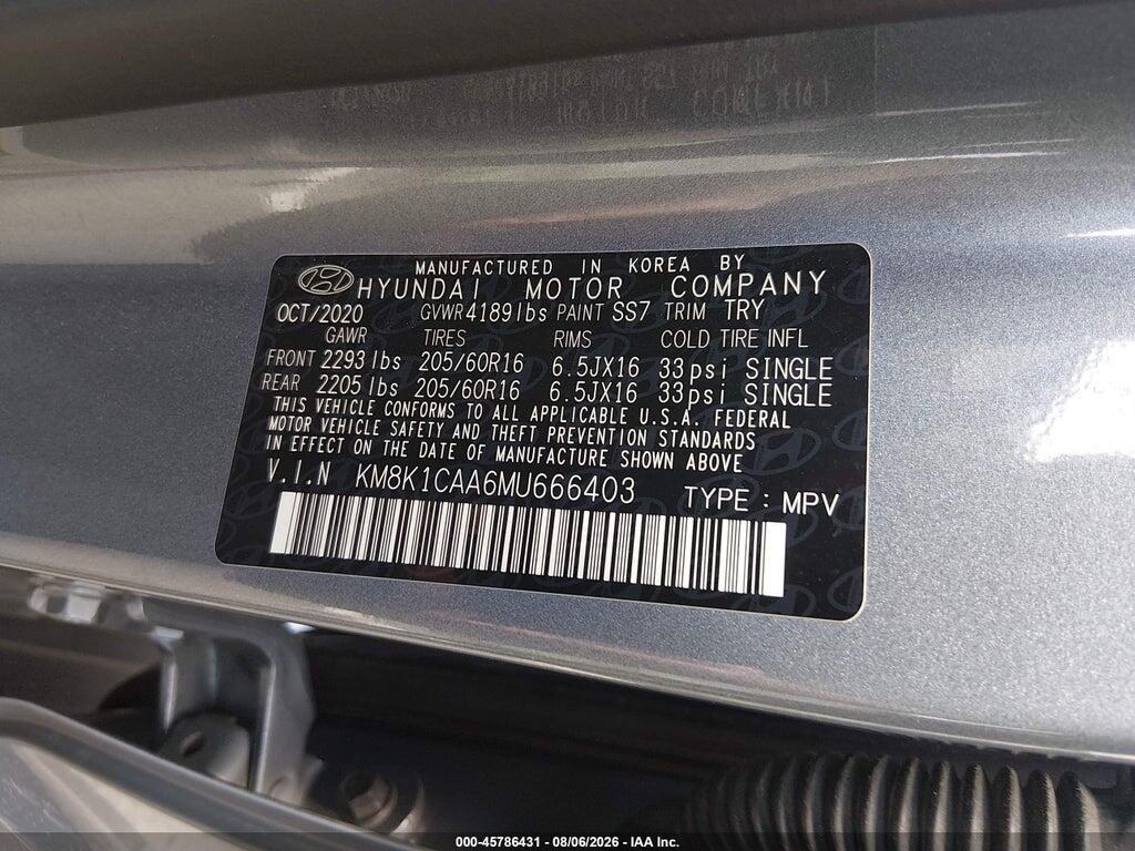 KM8K1CAA6MU666403 2021 HYUNDAI KONA photo no. 9