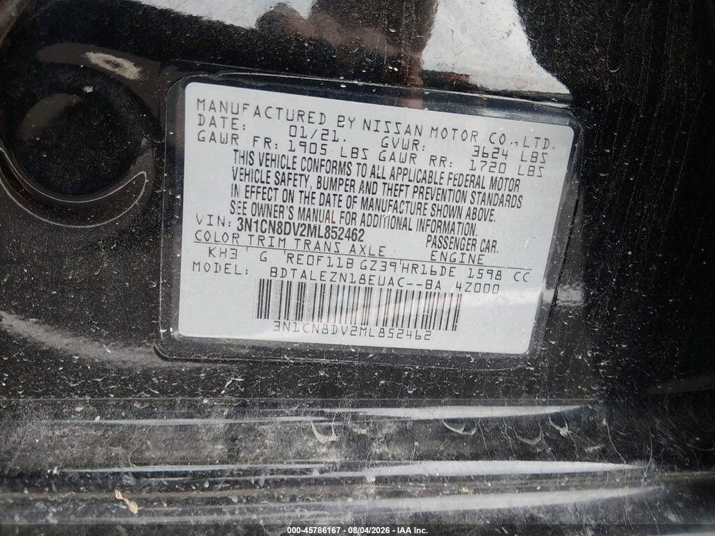3N1CN8DV2ML852462 2021 NISSAN VERSA photo no. 9