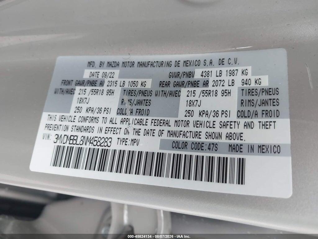 3MVDMBBL8NM458283 2022 MAZDA CX-30 photo no. 9