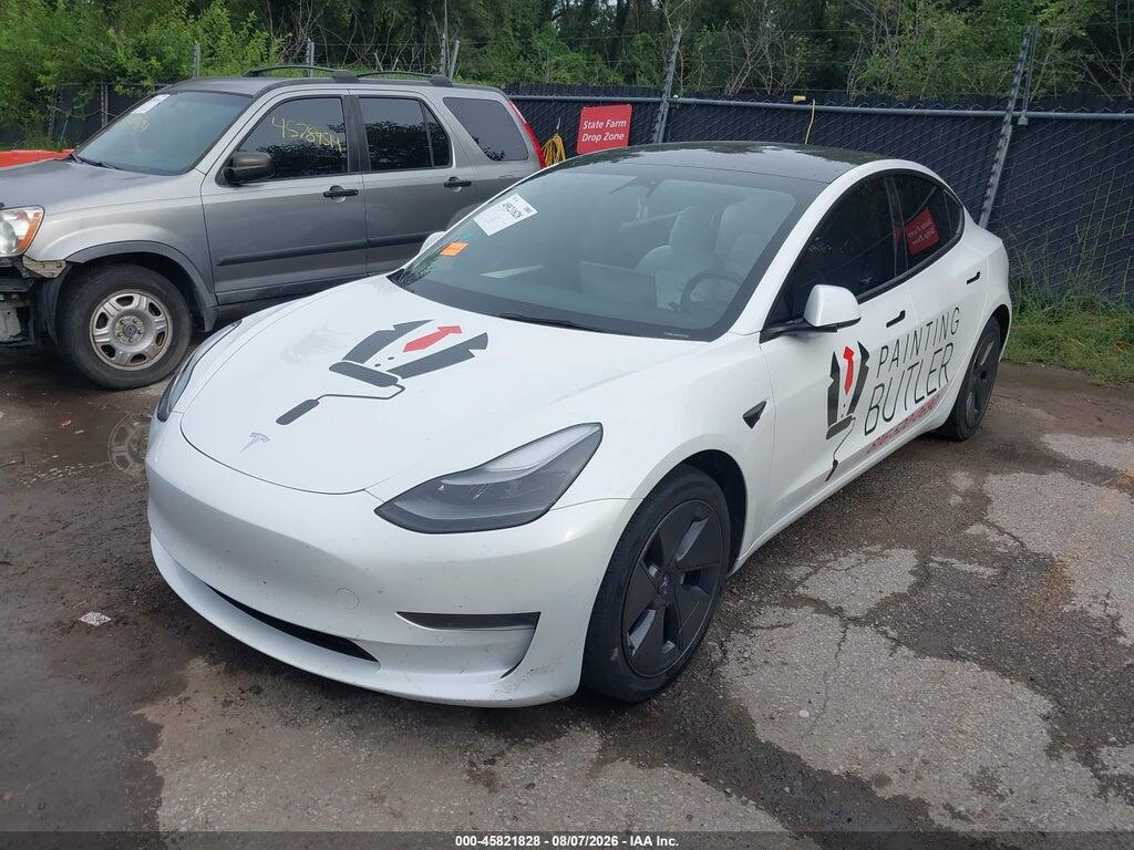 5YJ3E1EA3NF326762 2022 TESLA MODEL 3 photo no. 2