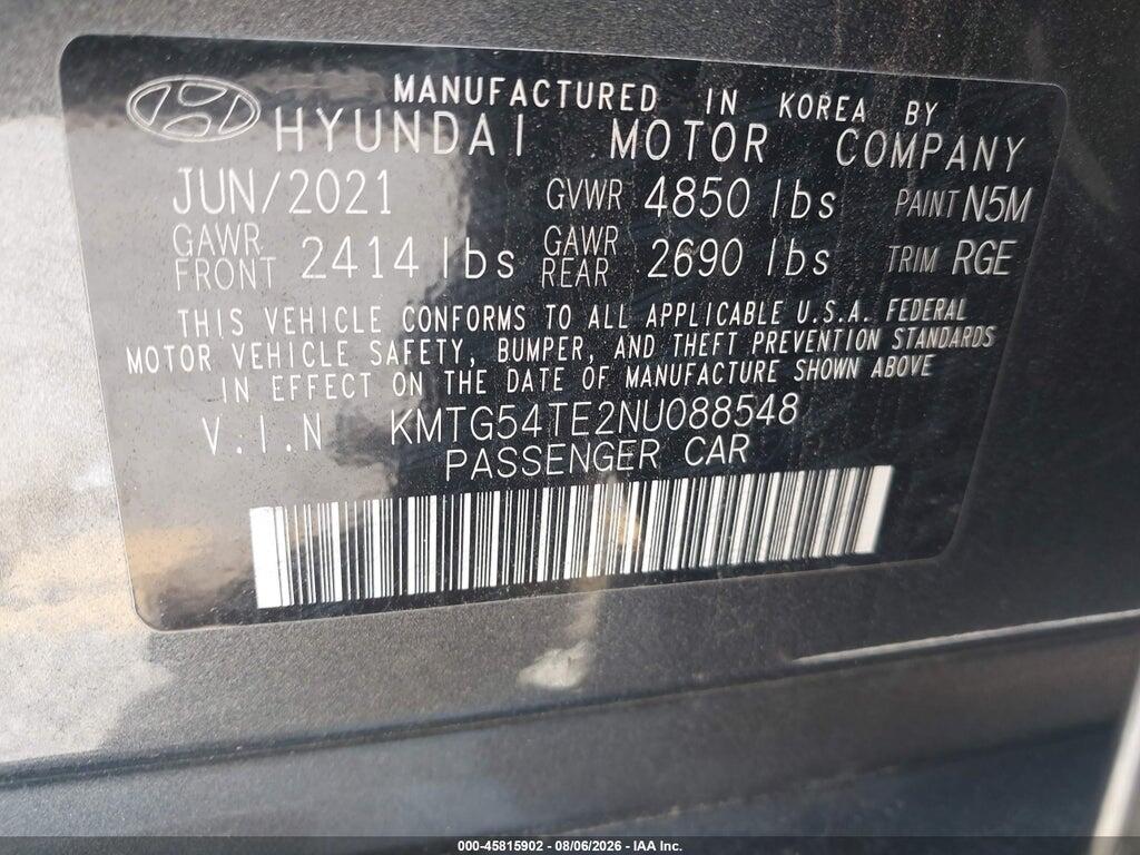 KMTG54TE2NU088548 2022 GENESIS G70 photo no. 9