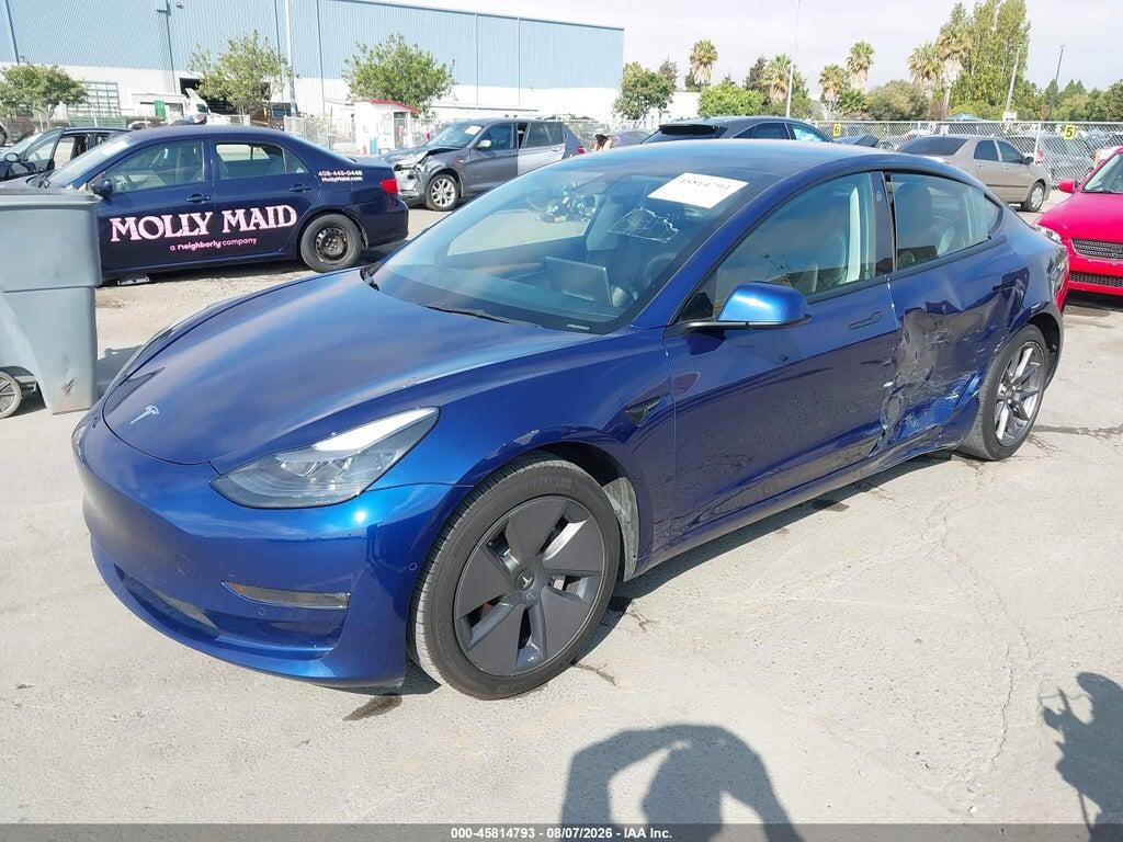 5YJ3E1EB8NF317533 2022 TESLA MODEL 3 photo no. 2
