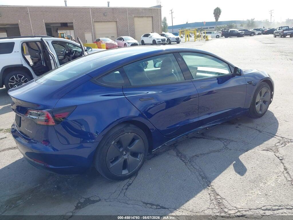 5YJ3E1EB8NF317533 2022 TESLA MODEL 3 photo no. 4