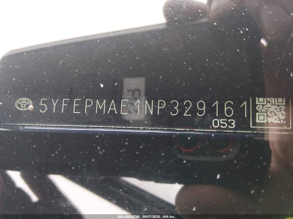 5YFEPMAE1NP329161 2022 TOYOTA COROLLA photo no. 9