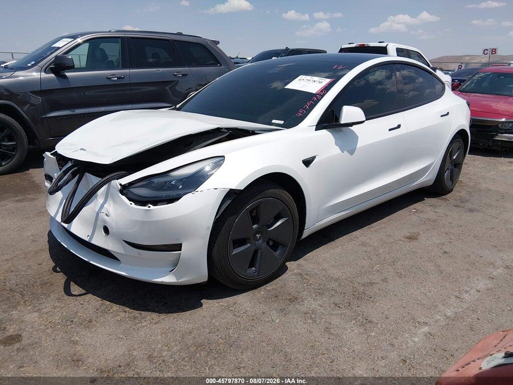 5YJ3E1EA0NF111744 2022 TESLA MODEL 3 photo no. 2