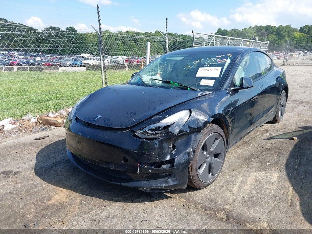 5YJ3E1EB0NF261409 2022 TESLA MODEL 3 photo no. 2