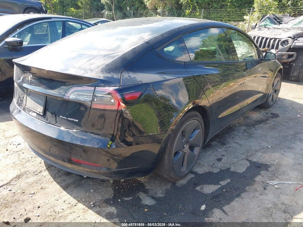 5YJ3E1EB0NF261409 2022 TESLA MODEL 3 photo no. 4