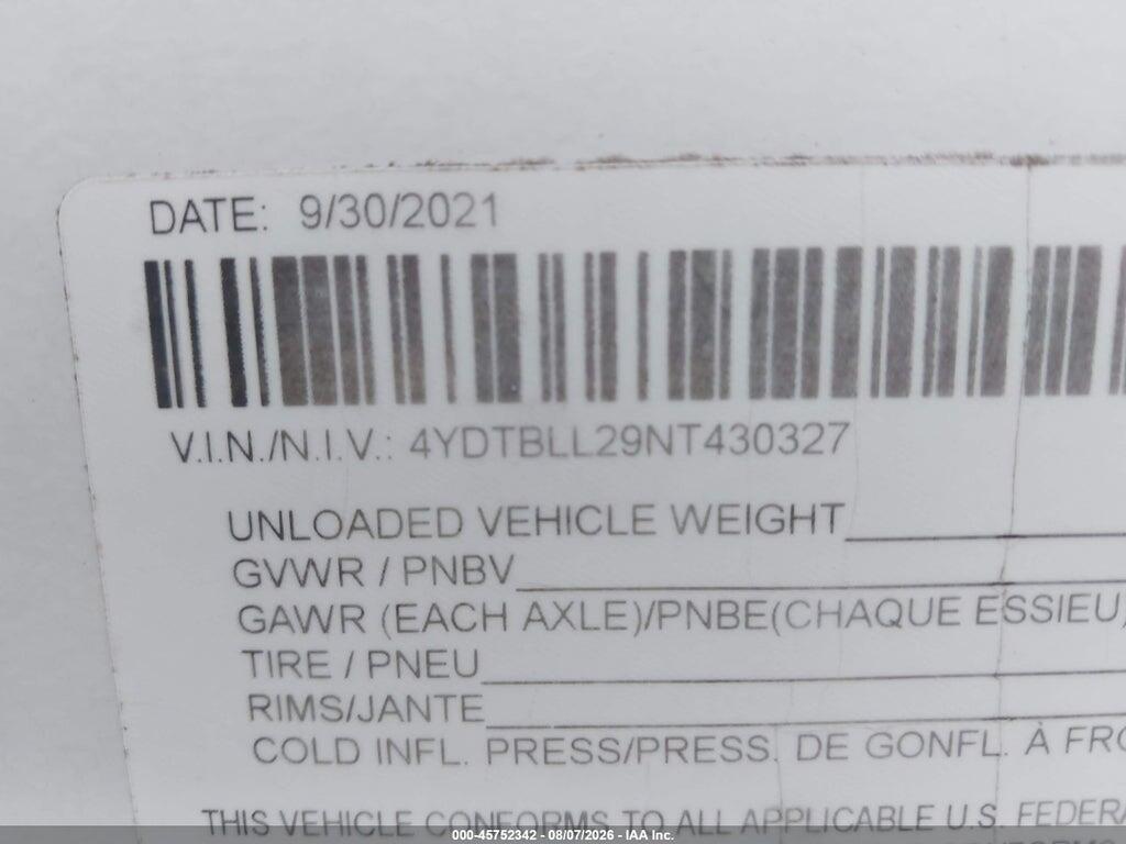 4YDTBLL29NT430327 2022 BULLET KEYSTONE 250BHS photo no. 9