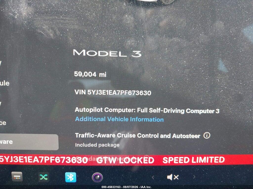5YJ3E1EA7PF673630 2023 TESLA MODEL 3 photo no. 7