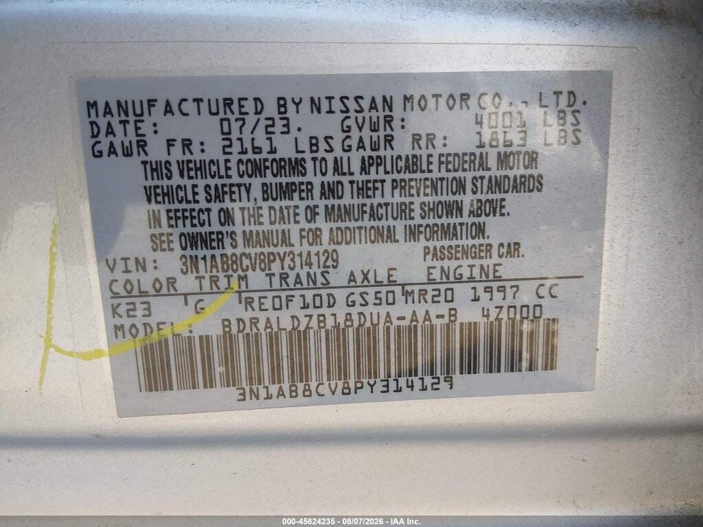 3N1AB8CV8PY314129 2023 NISSAN SENTRA photo no. 9