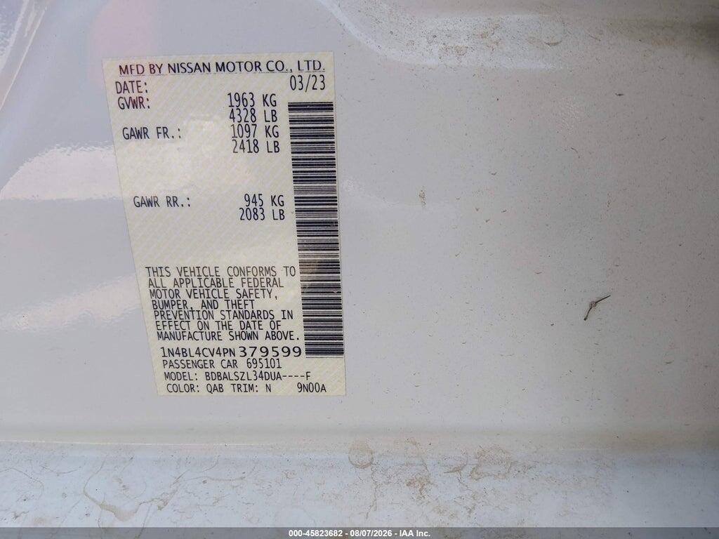 1N4BL4CV4PN379599 2023 NISSAN ALTIMA photo no. 9
