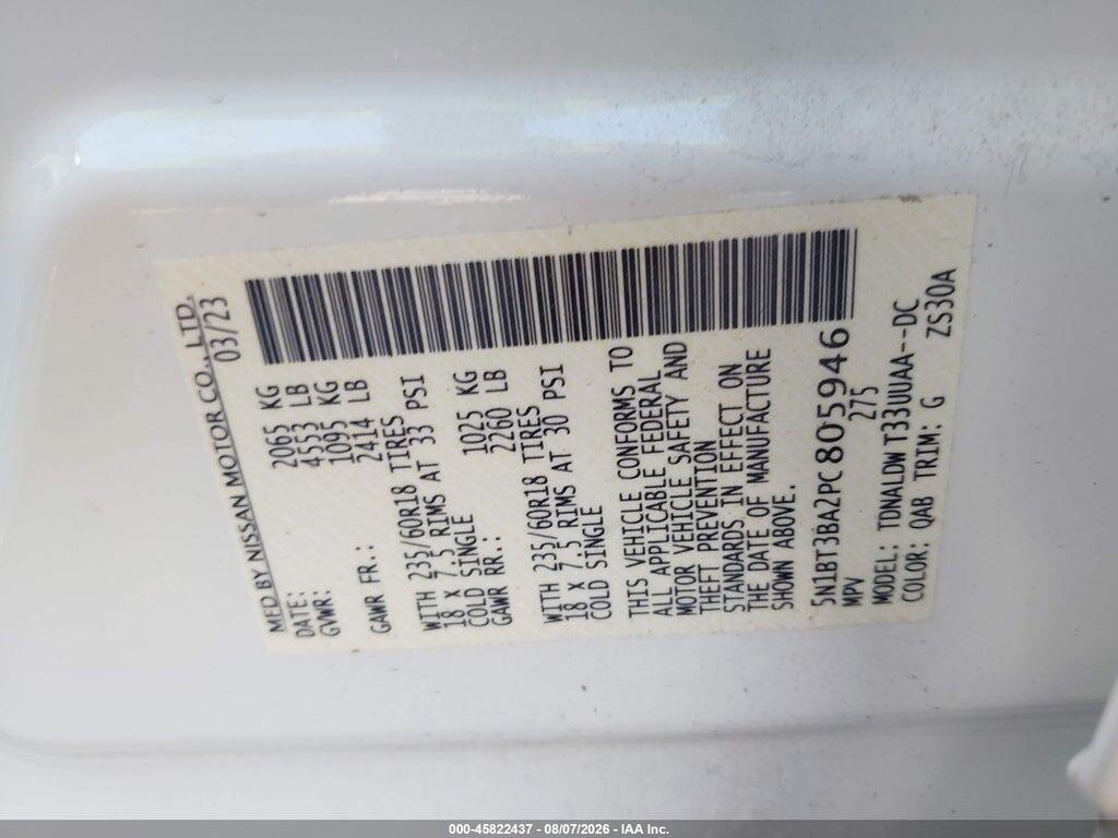5N1BT3BA2PC805946 2023 NISSAN ROGUE photo no. 9