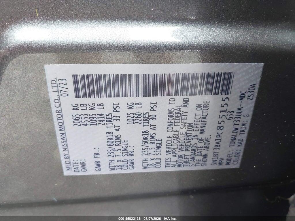 5N1BT3BA1PC855155 2023 NISSAN ROGUE photo no. 9