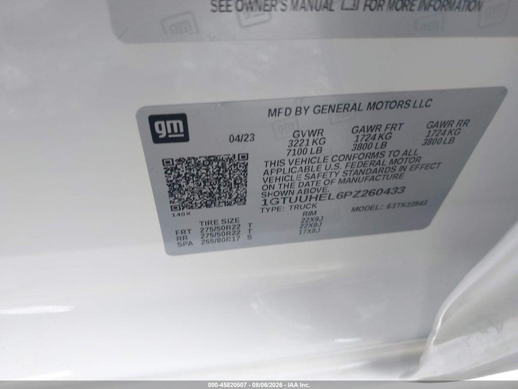 1GTUUHEL6PZ260433 2023 GMC SIERRA 1500 photo no. 9