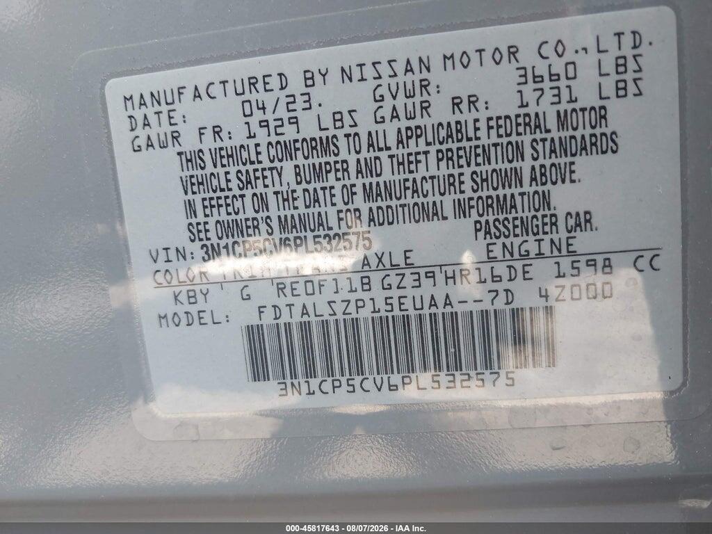 3N1CP5CV6PL532575 2023 NISSAN KICKS photo no. 9