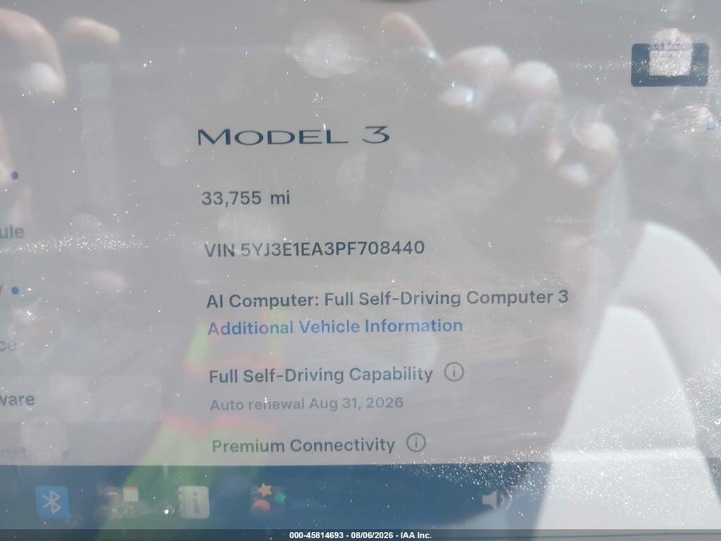 5YJ3E1EA3PF708440 2023 TESLA MODEL 3 photo no. 7