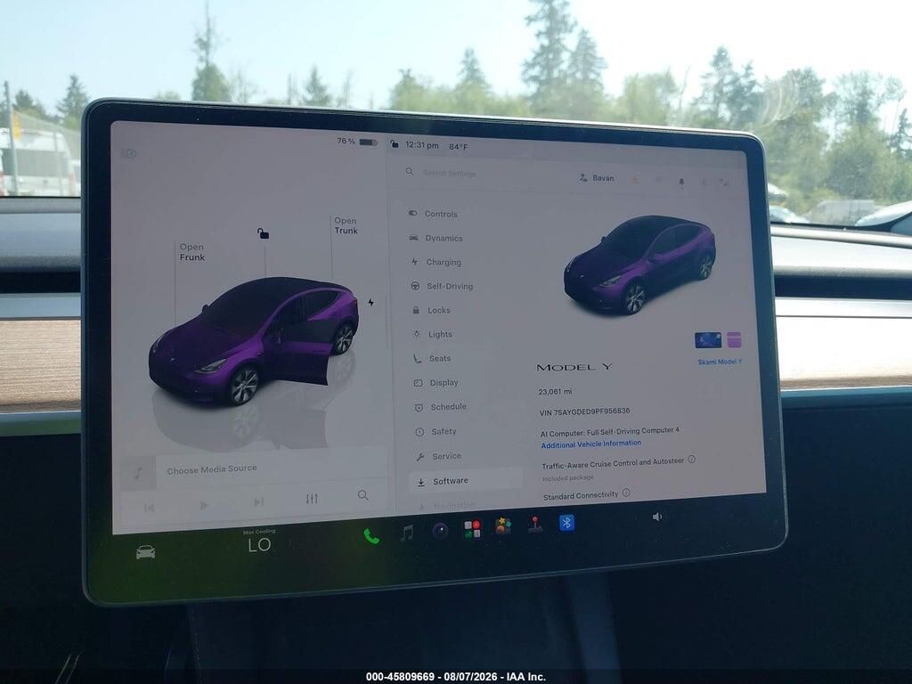 7SAYGDED9PF956836 2023 TESLA MODEL Y photo no. 7