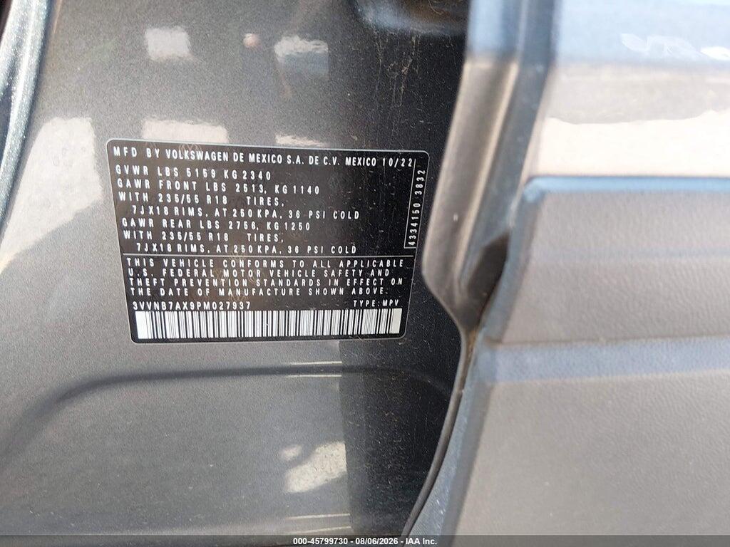 3VVNB7AX9PM027937 2023 VOLKSWAGEN TIGUAN photo no. 9
