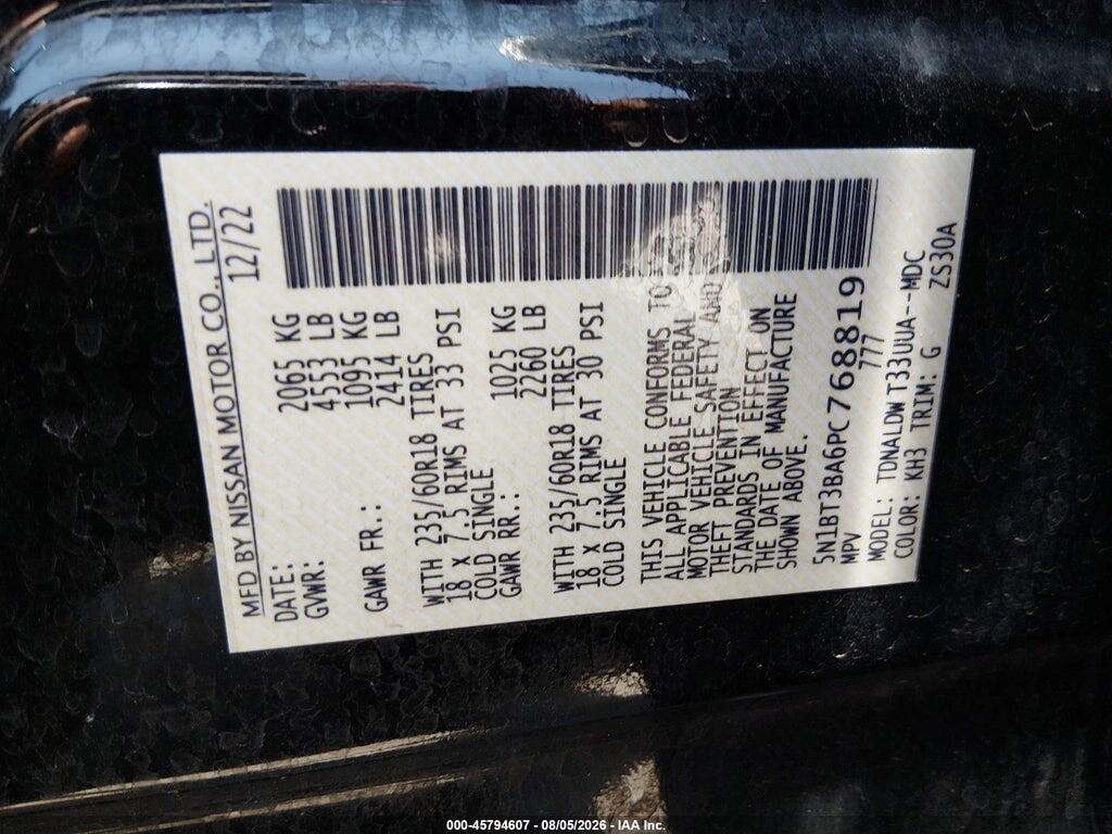 5N1BT3BA6PC768819 2023 NISSAN ROGUE photo no. 9