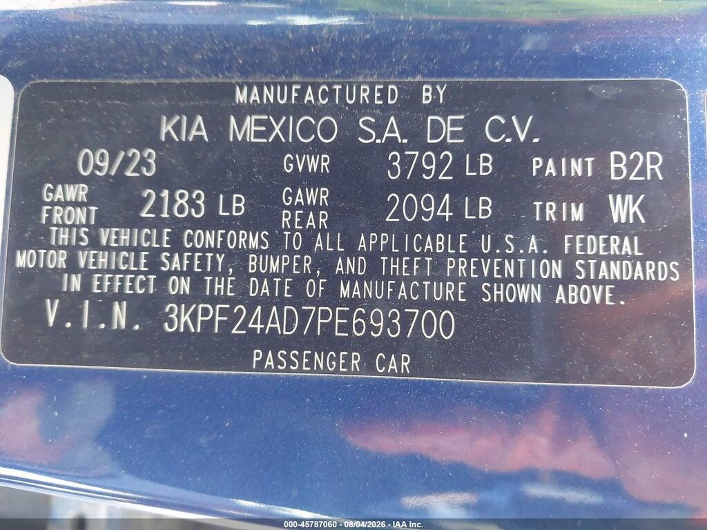 3KPF24AD7PE693700 2023 KIA FORTE photo no. 9