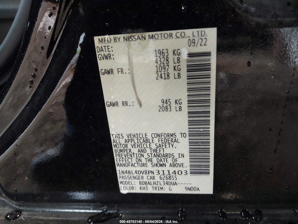 1N4BL4DV8PN311403 2023 NISSAN ALTIMA photo no. 9