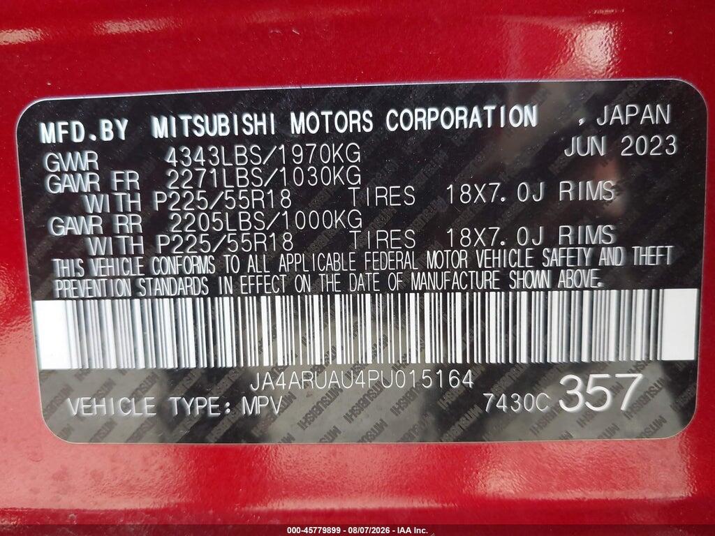 JA4ARUAU4PU015164 2023 MITSUBISHI OUTLANDER SPORT photo no. 9