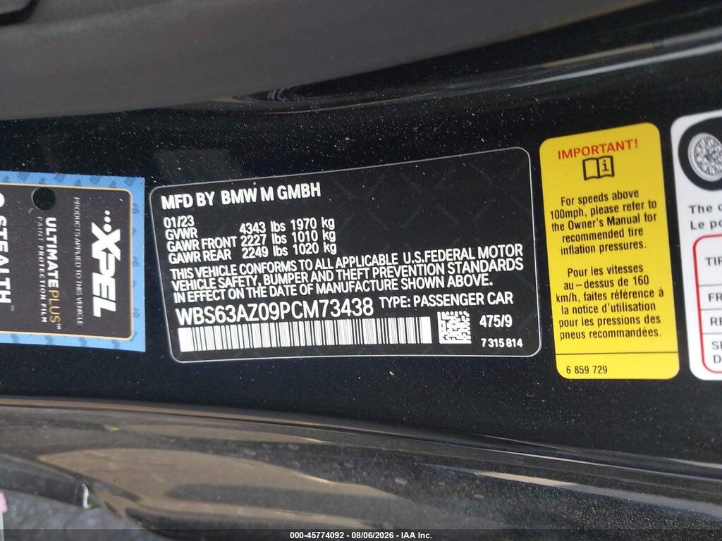 WBS63AZ09PCM73438 2023 BMW M4 photo no. 9