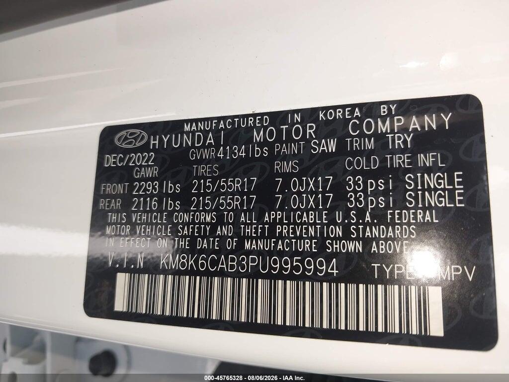 KM8K6CAB3PU995994 2023 HYUNDAI KONA photo no. 9
