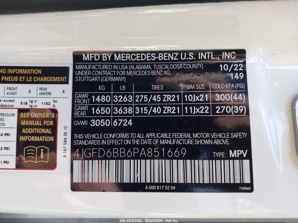 4JGFD6BB6PA851669 2023 MERCEDES-BENZ AMG GLE 53 COUPE photo no. 9